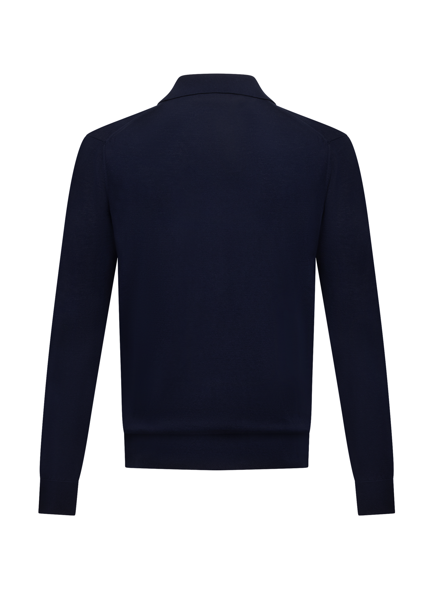 Buttonless polo van katoen | BLUE NAVY