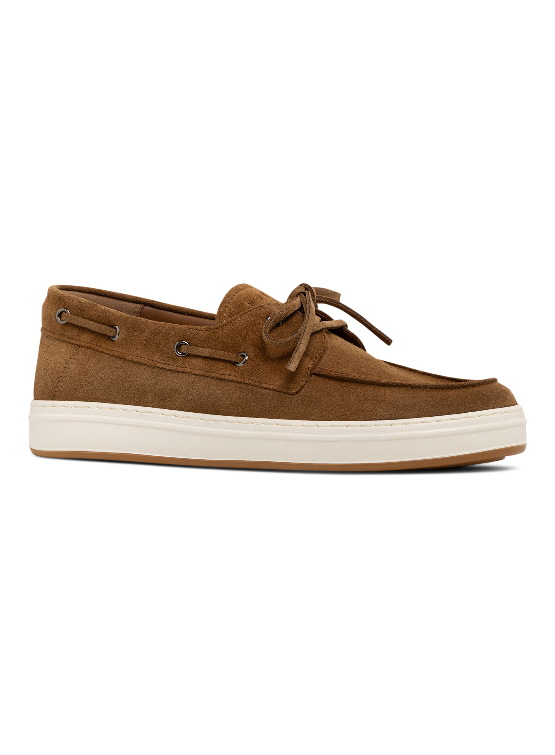 Suède veterschoen | COGNAC