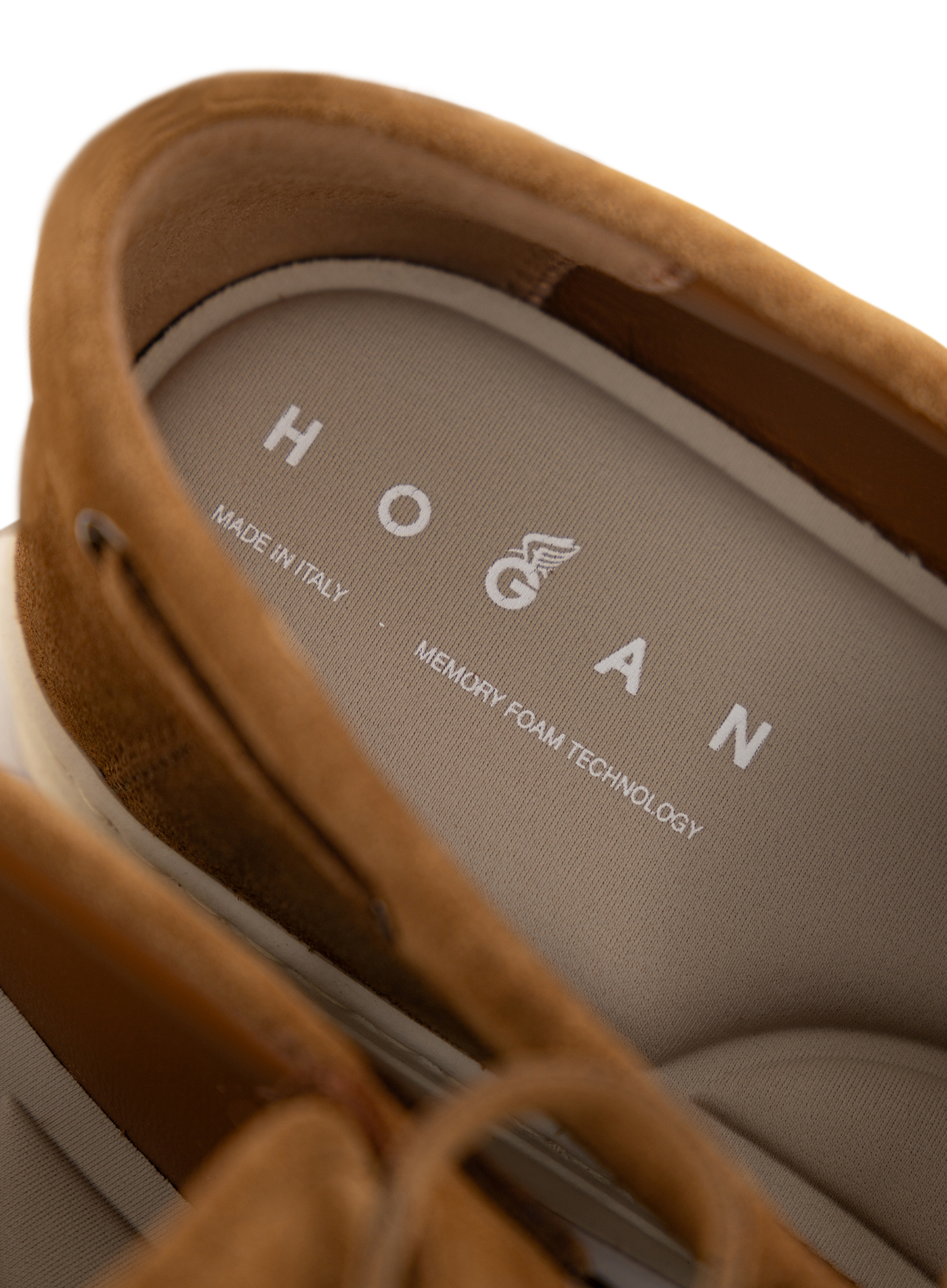 Suède veterschoen | COGNAC