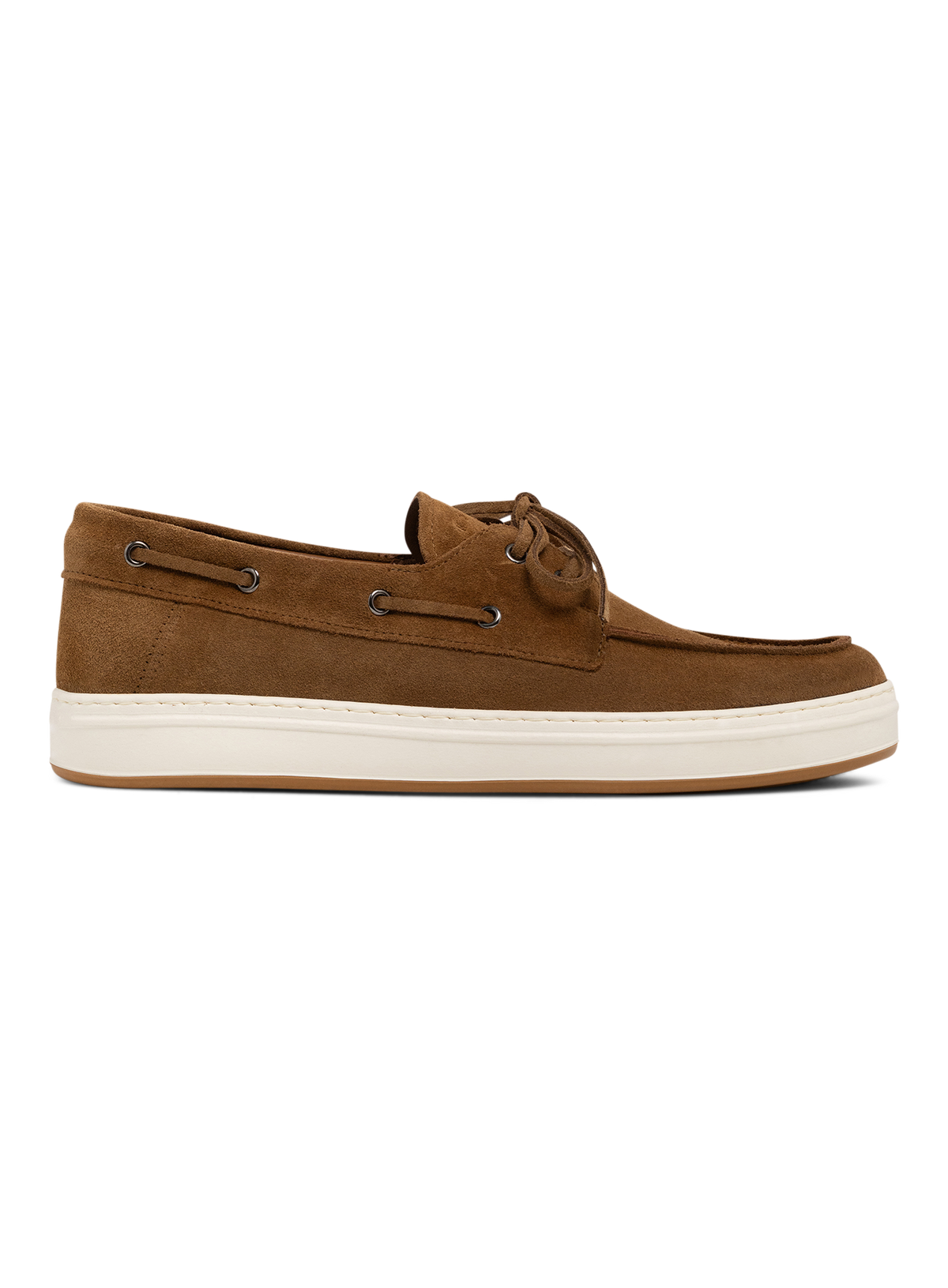 Veterschoen van suède | COGNAC