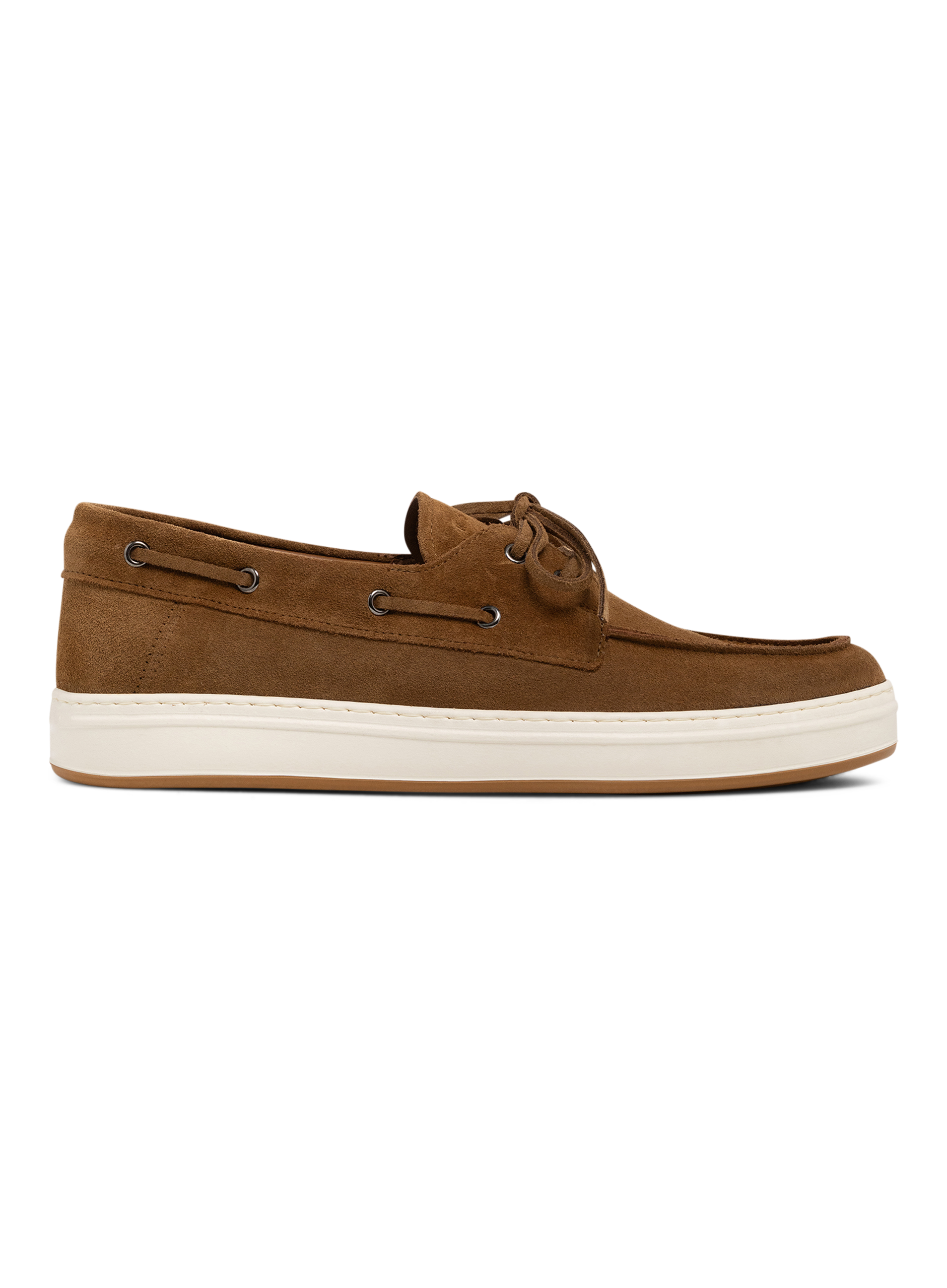 Suède veterschoen | COGNAC