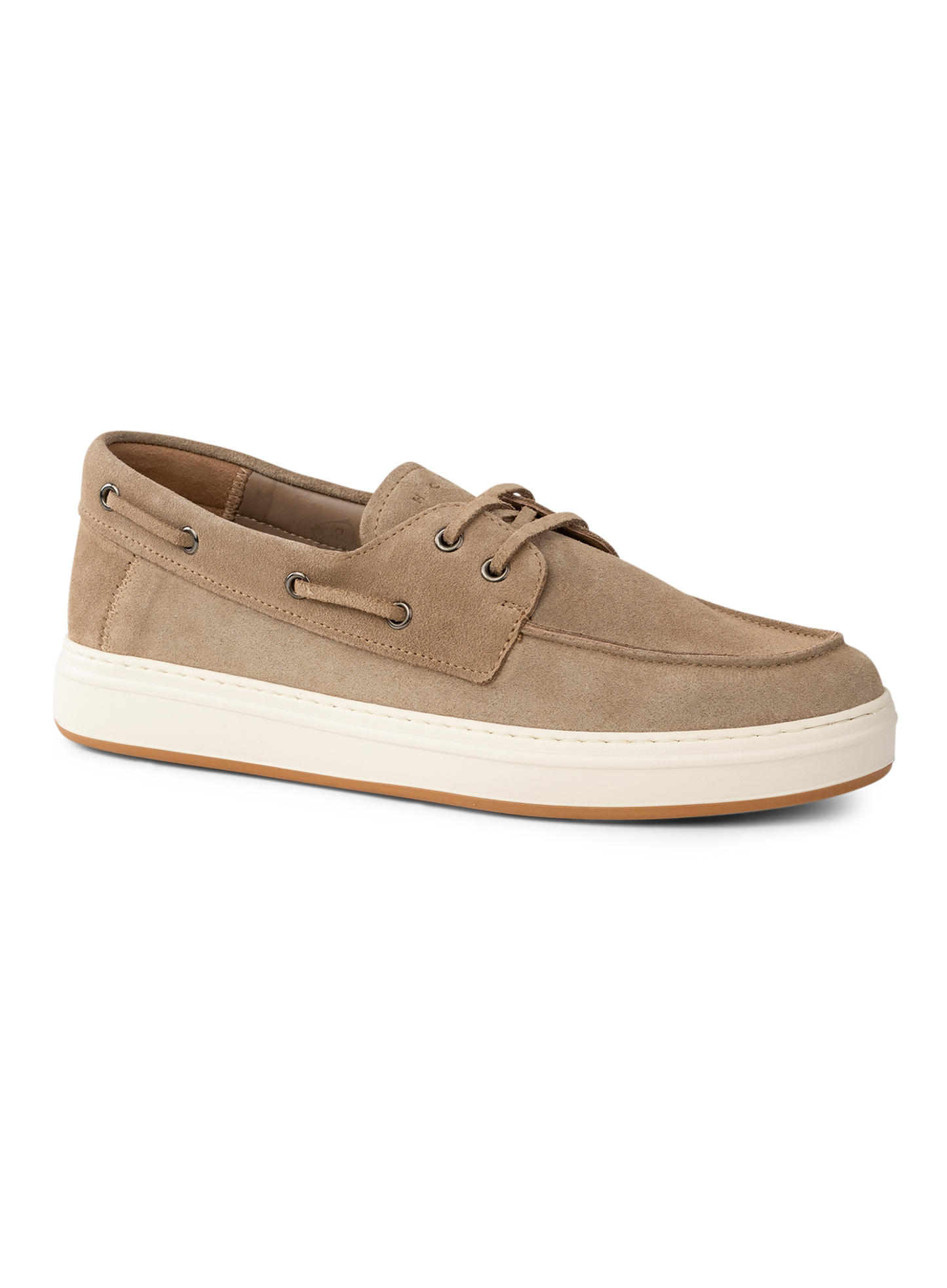 Suède veterschoen | Beige