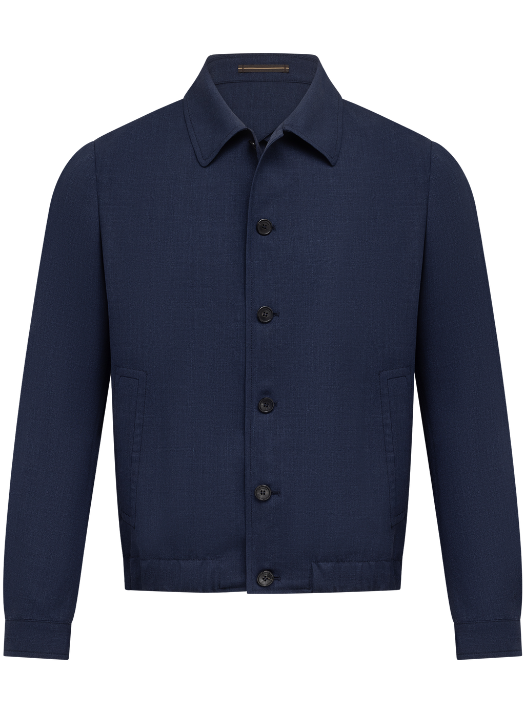 Overshirt van scheerwol, zijde en linnen | BLUE NAVY