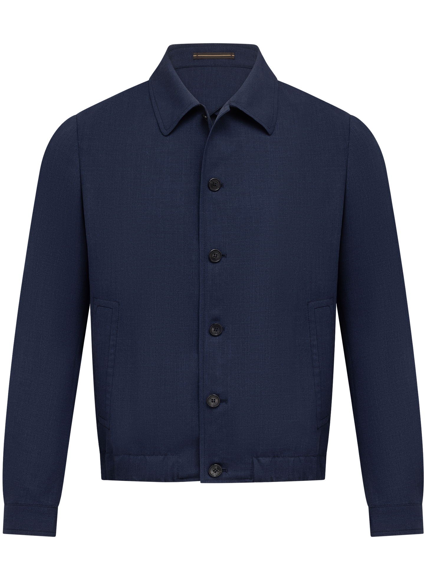Overshirt van scheerwol, zijde en linnen | BLUE NAVY