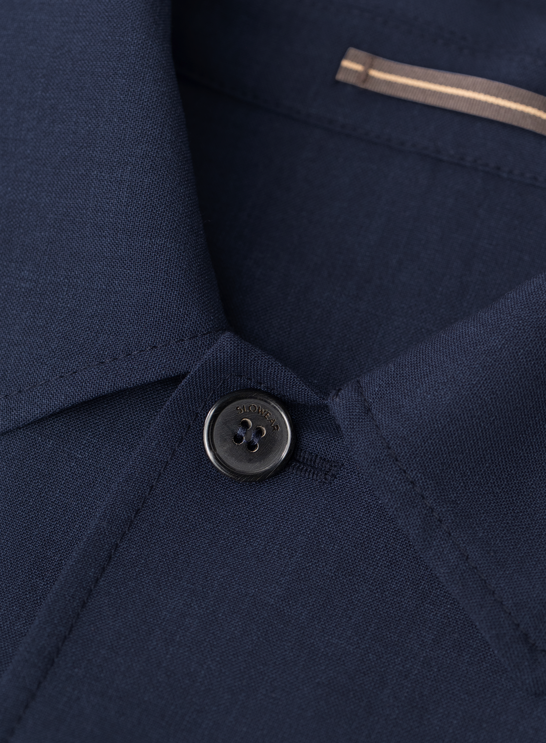 Overshirt van scheerwol, zijde en linnen | FULL_WIDTH | BLUE NAVY