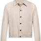 Overshirt van scheerwol, zijde en linnen | Beige