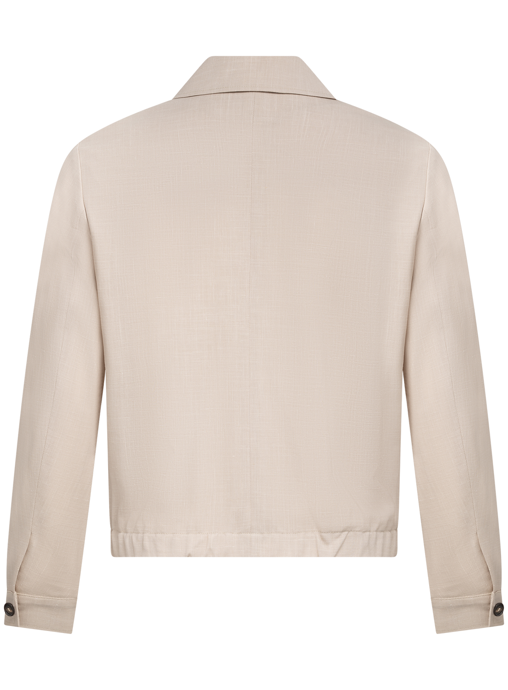 Overshirt van scheerwol, zijde en linnen | Beige