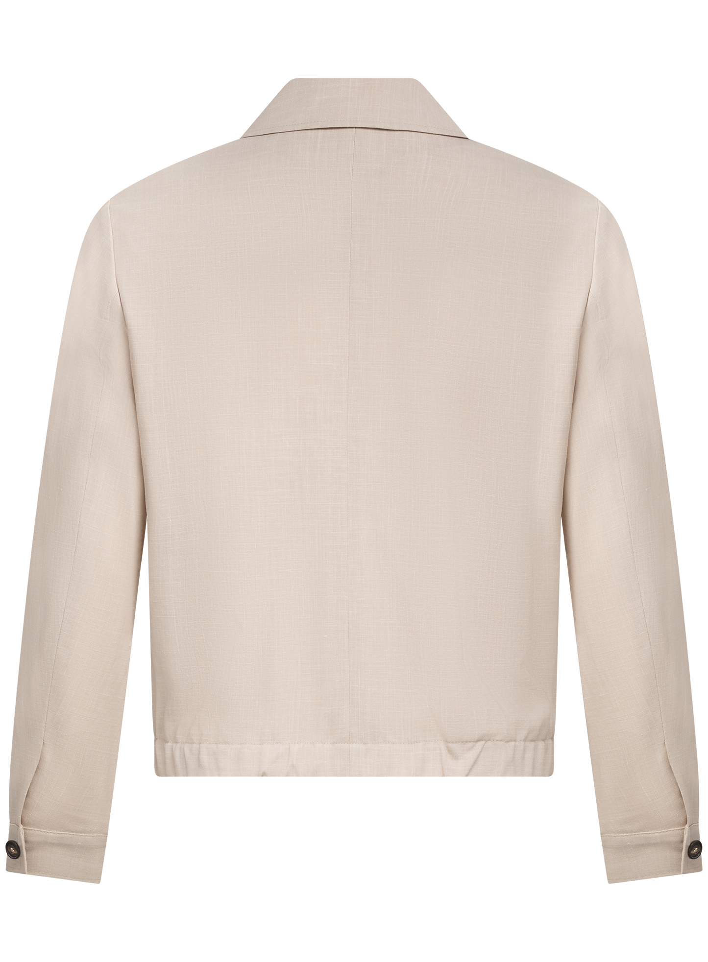 Overshirt van scheerwol, zijde en linnen | Beige