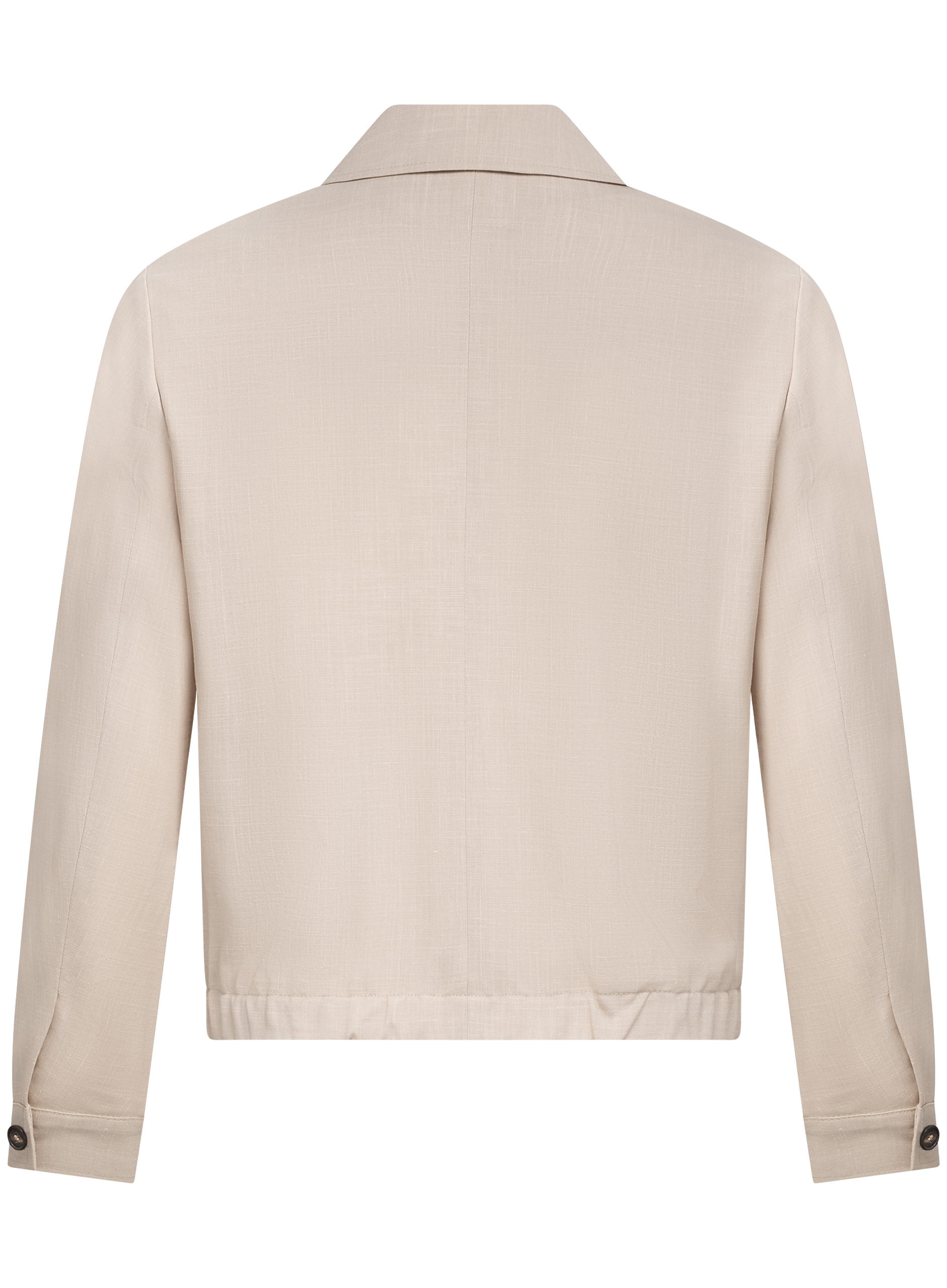 Overshirt van scheerwol, zijde en linnen | Beige