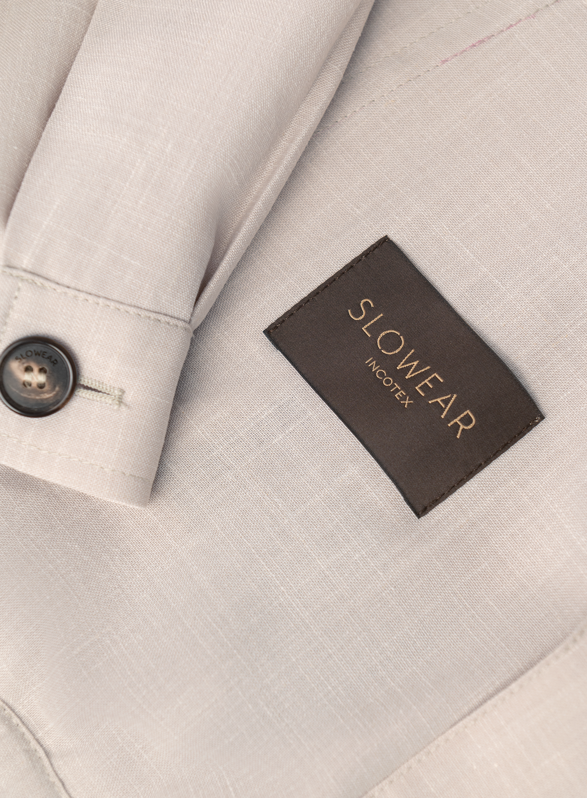 Overshirt van scheerwol, zijde en linnen | FULL_WIDTH | Beige 