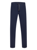 Broek van scheerwol, zijde en linnen (Loro Piana-stof) | BLUE NAVY
