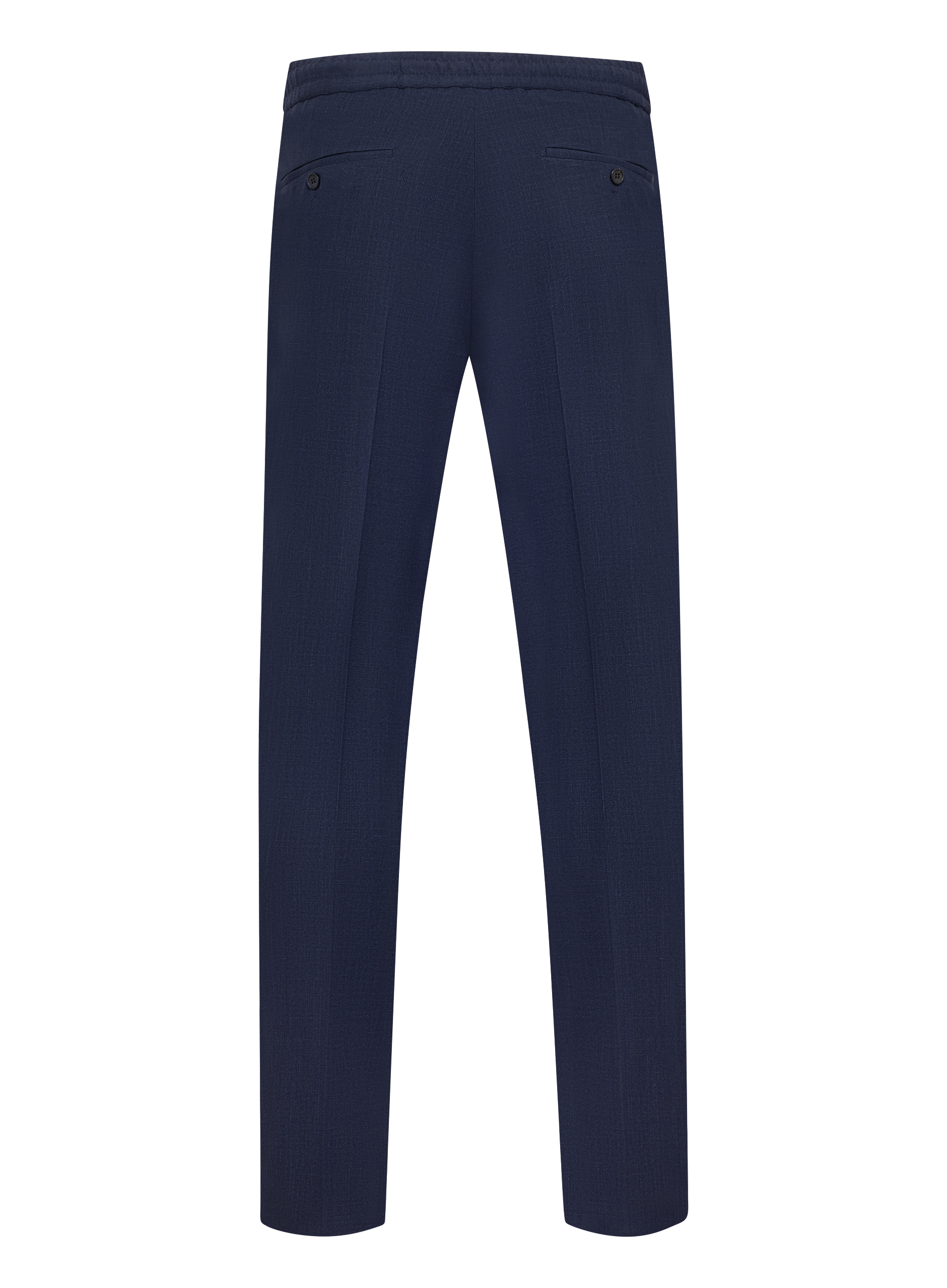 Broek van scheerwol, zijde en linnen (Loro Piana-stof) | BLUE NAVY