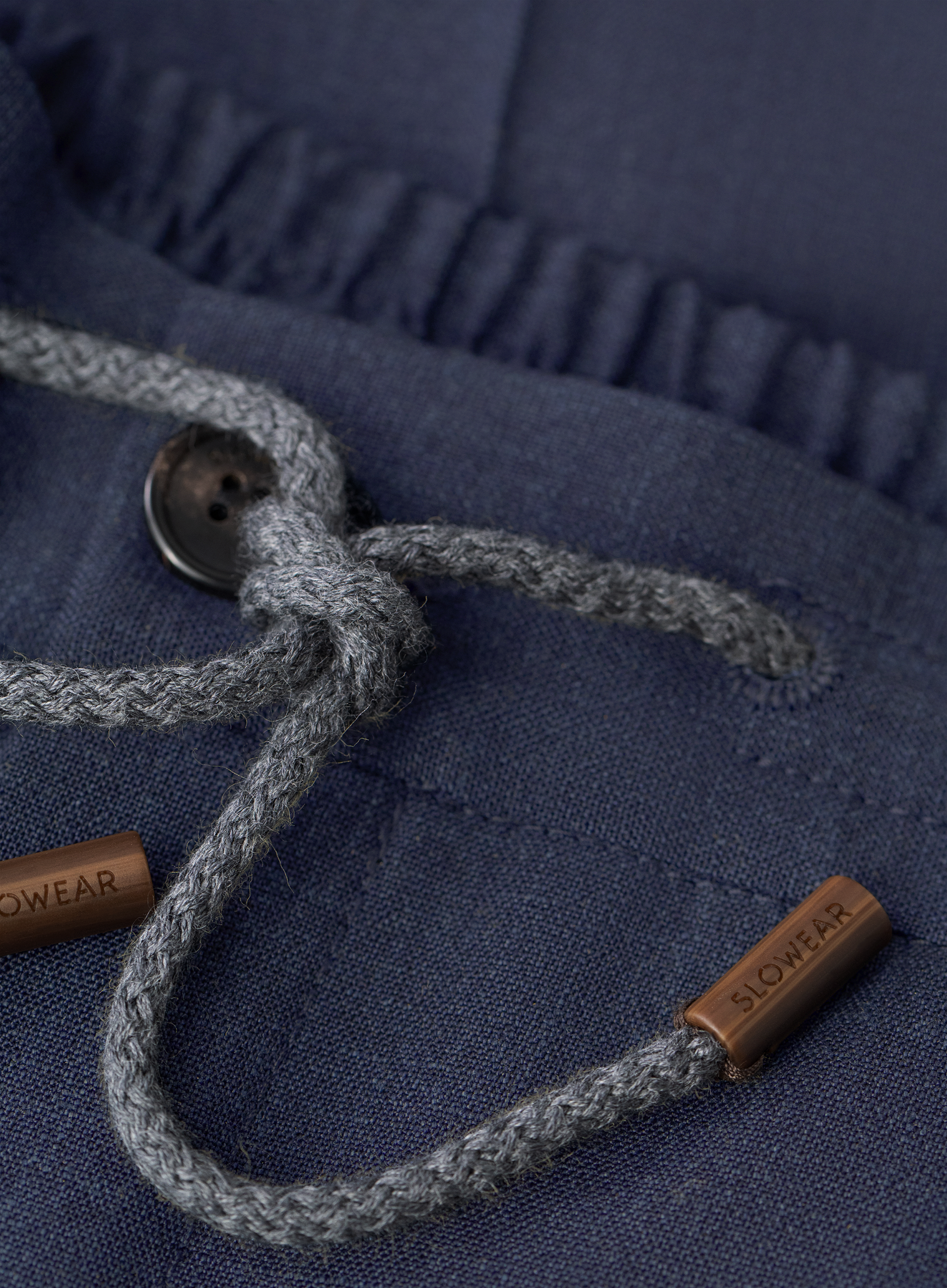Broek van scheerwol, zijde en linnen (Loro Piana-stof) | FULL_WIDTH | BLUE NAVY