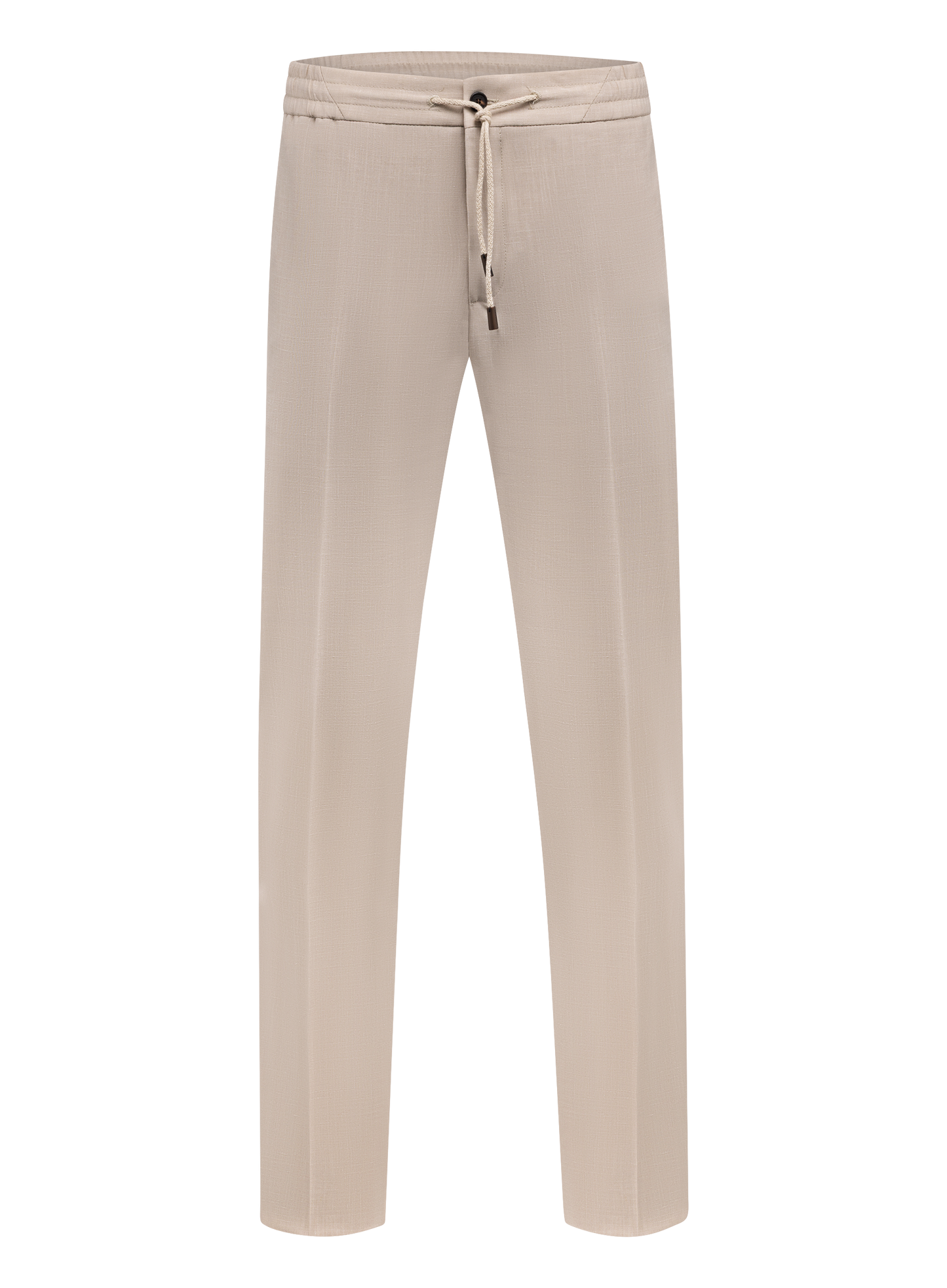 Broek van scheerwol, zijde en linnen (Loro Piana-stof) | Beige