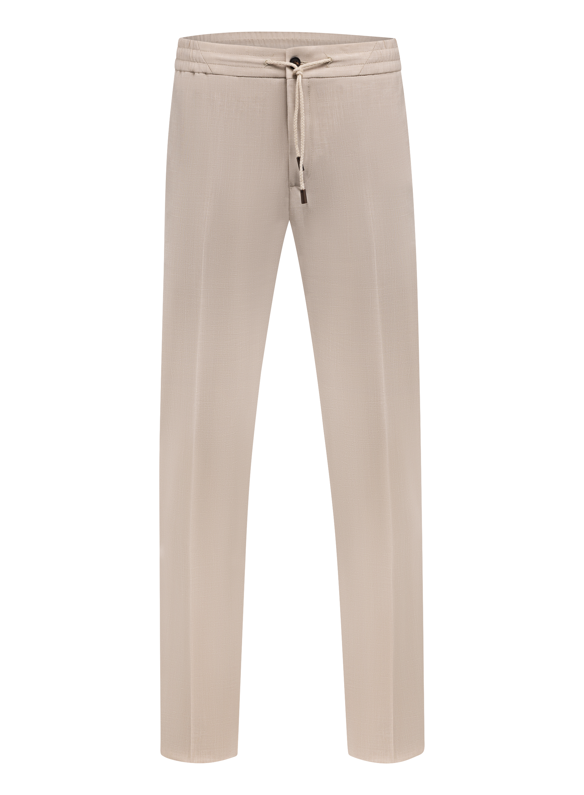Broek van scheerwol, zijde en linnen (Loro Piana-stof) | Beige