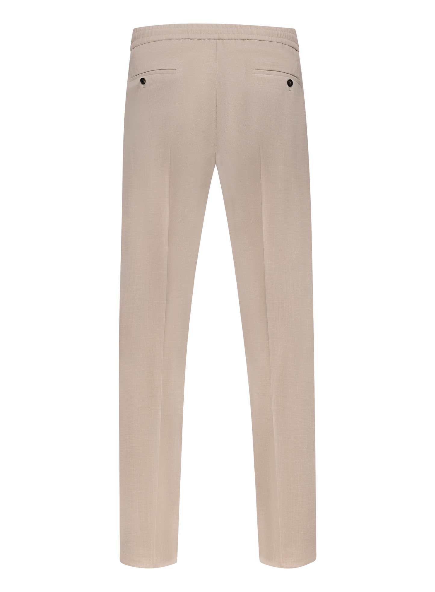 Broek van scheerwol, zijde en linnen (Loro Piana-stof) | Beige