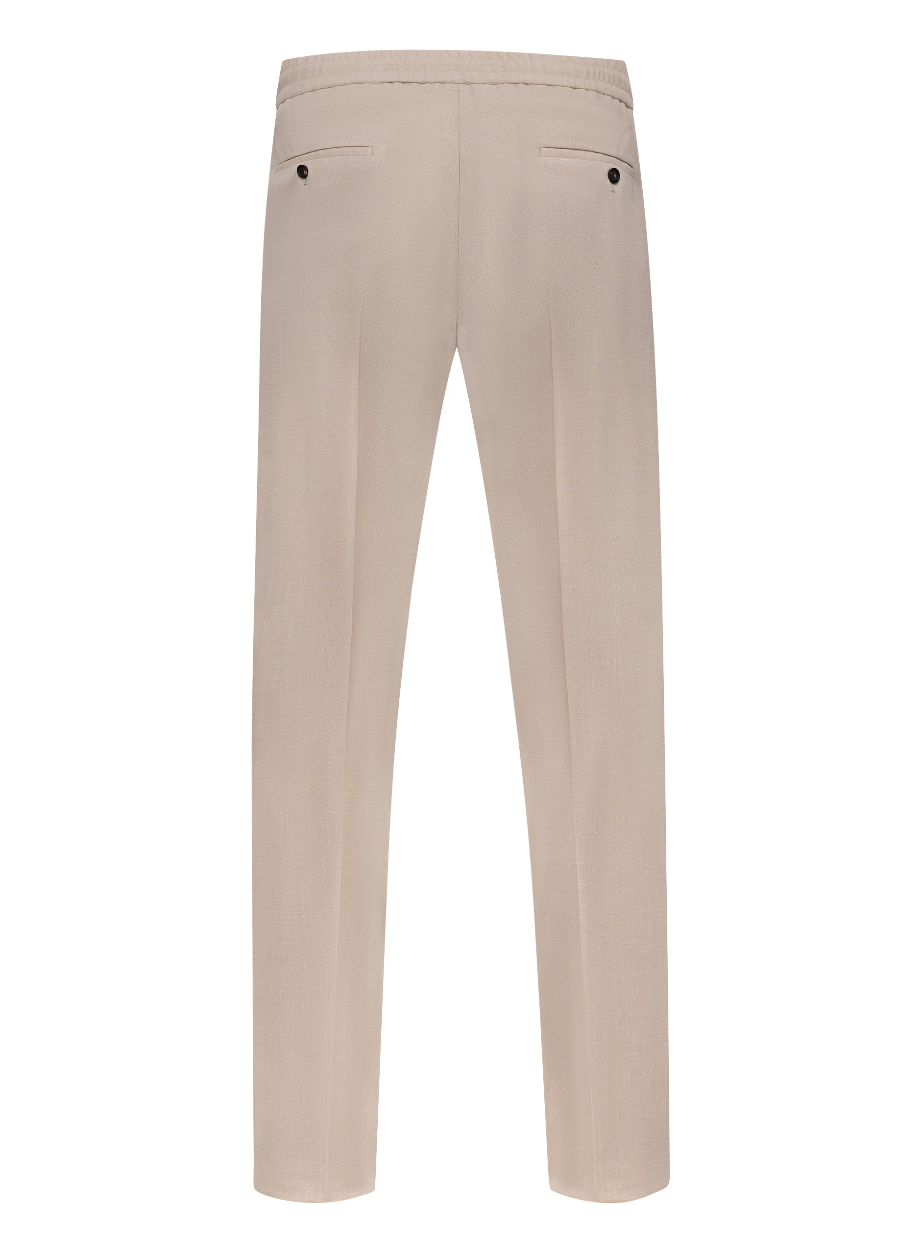 Broek van scheerwol, zijde en linnen (Loro Piana-stof) | Beige