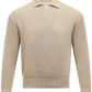  Half-zip trui van katoen | Beige