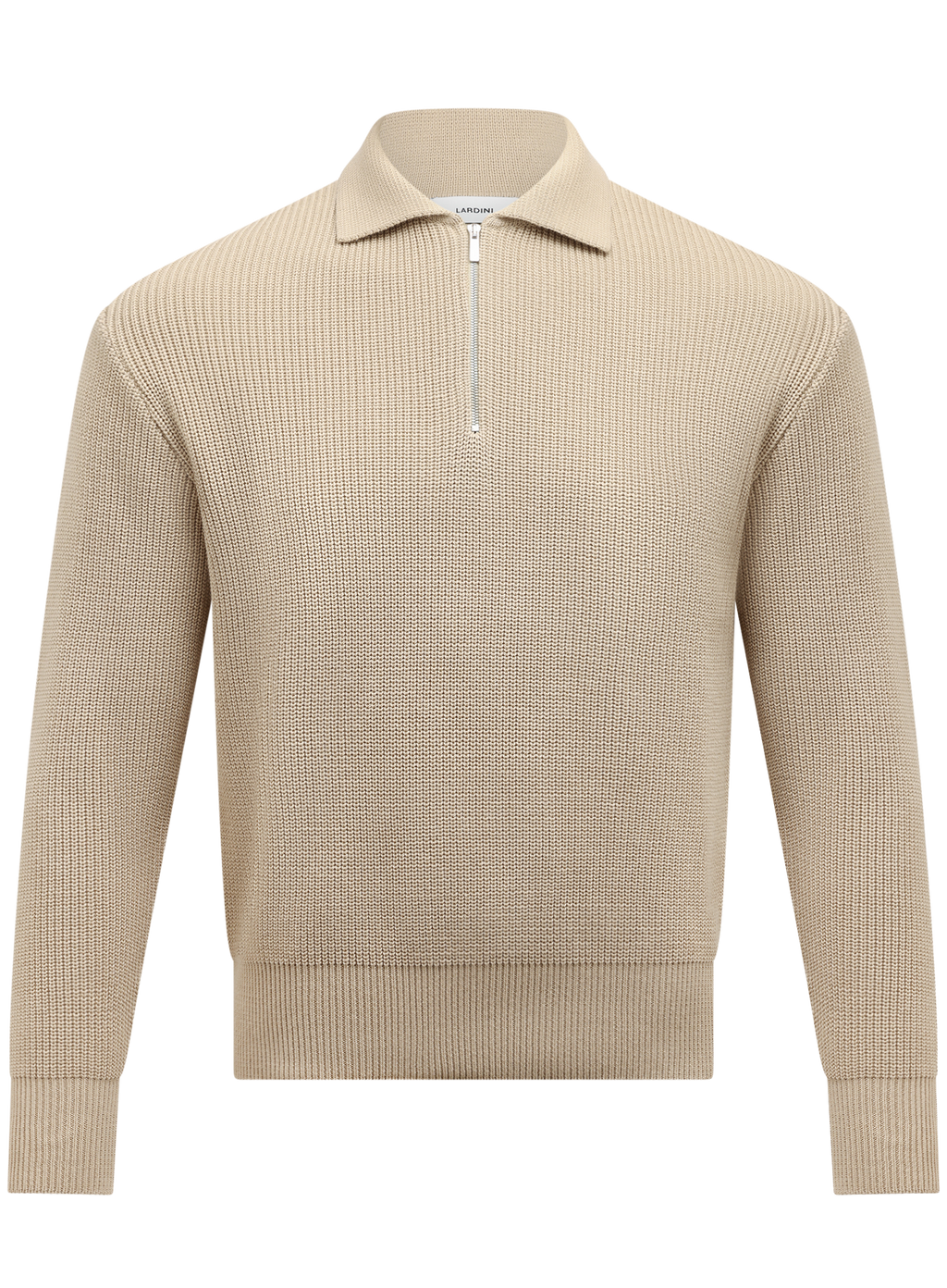  Half-zip trui van katoen | Beige