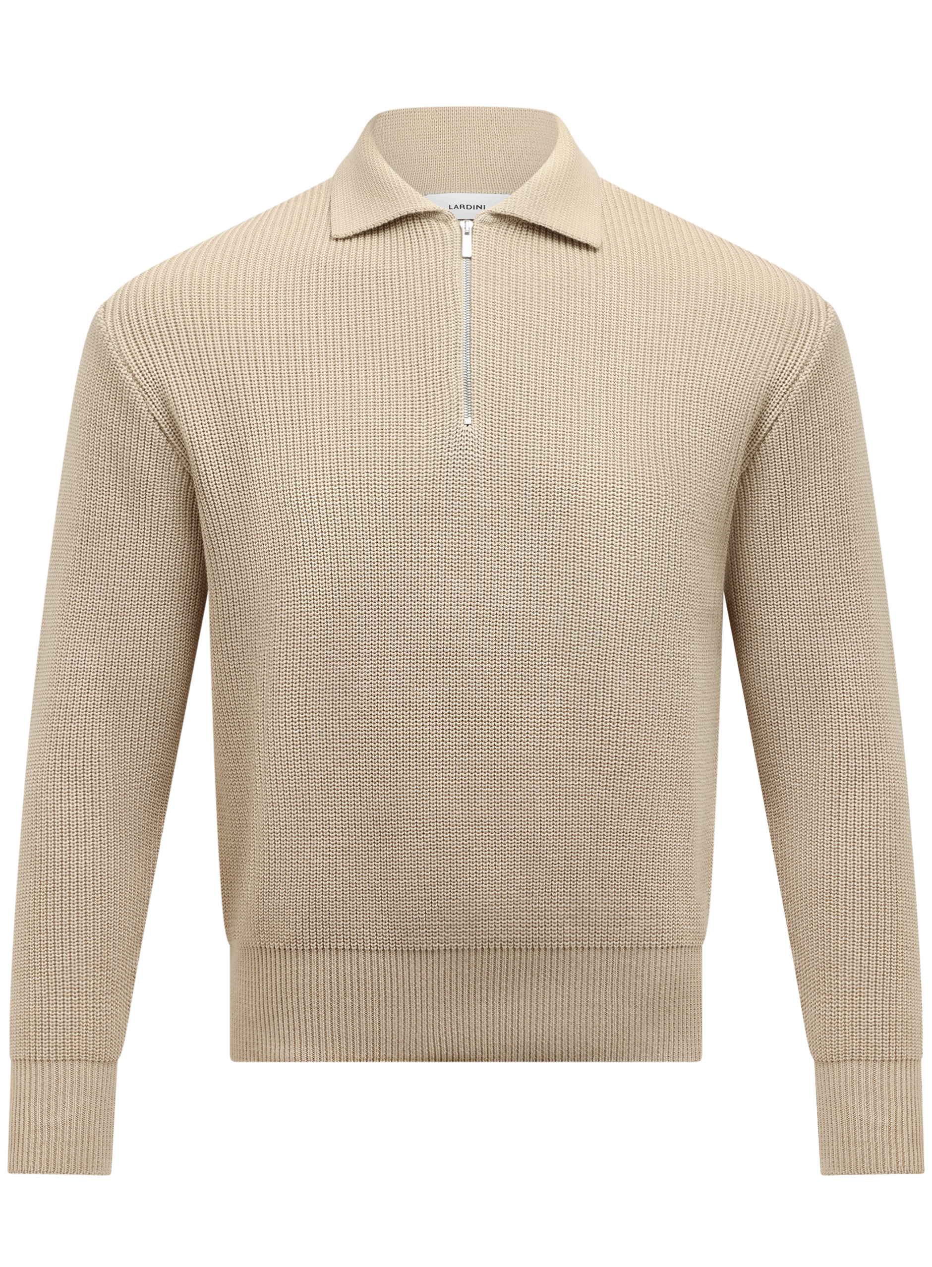  Half-zip trui van katoen | Beige