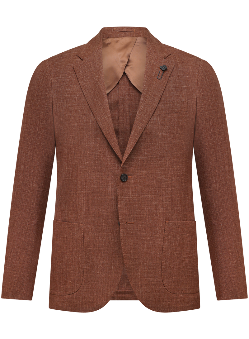 Jacket made of wool, silk and linen
