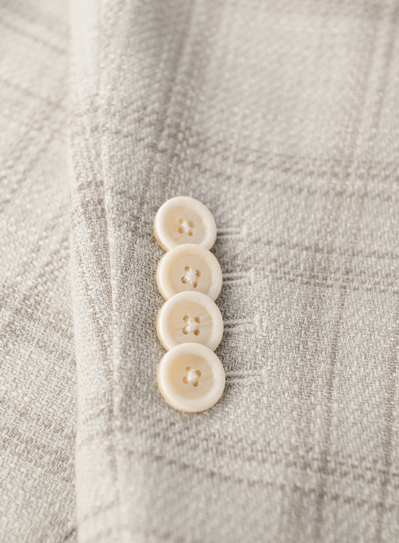 Jacket in virgin wool, cotton, silk and linen