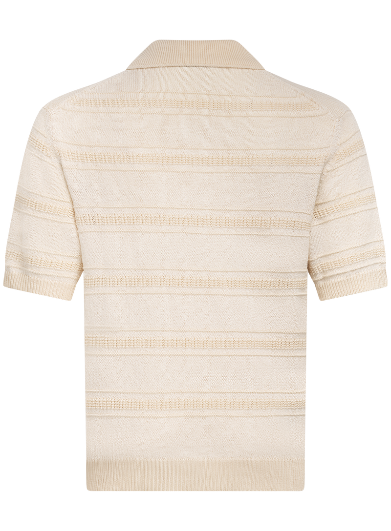 Knitted polo shirt made of cotton