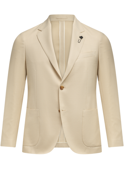 Jasje van scheerwol en katoen | Beige