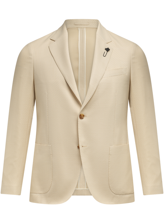 Jasje van scheerwol en katoen | Beige