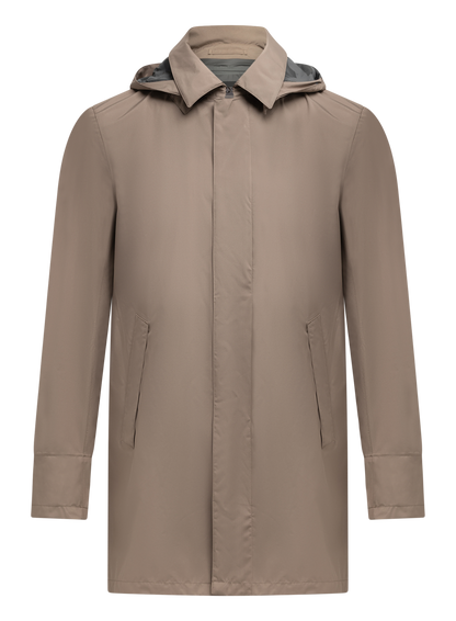 Jas met capuchon | TAUPE