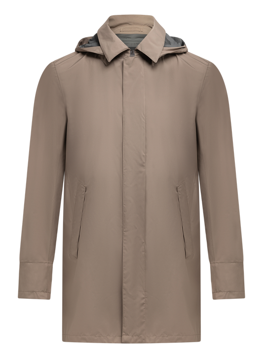 Jas met capuchon | TAUPE