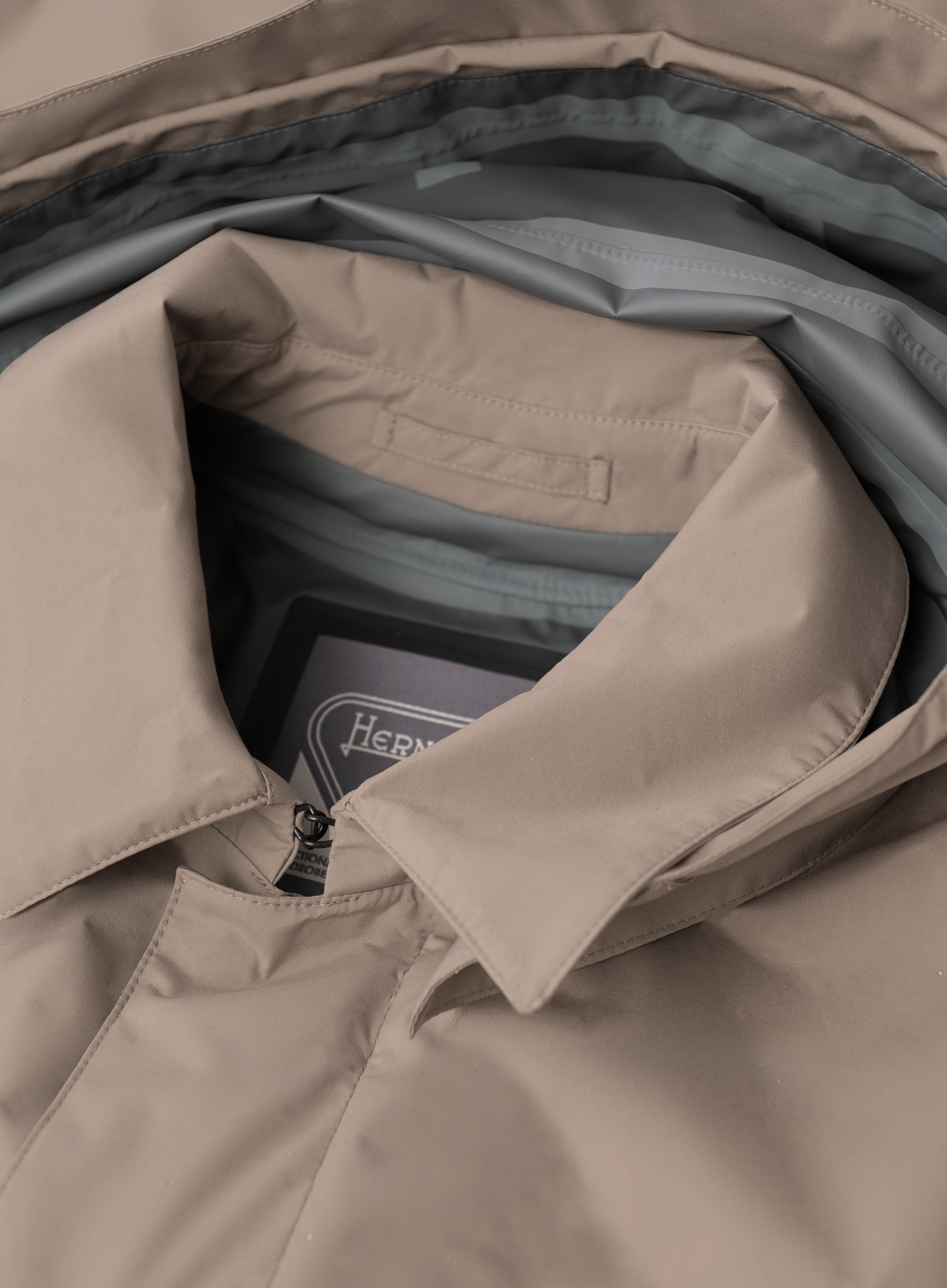 Jas met capuchon | TAUPE