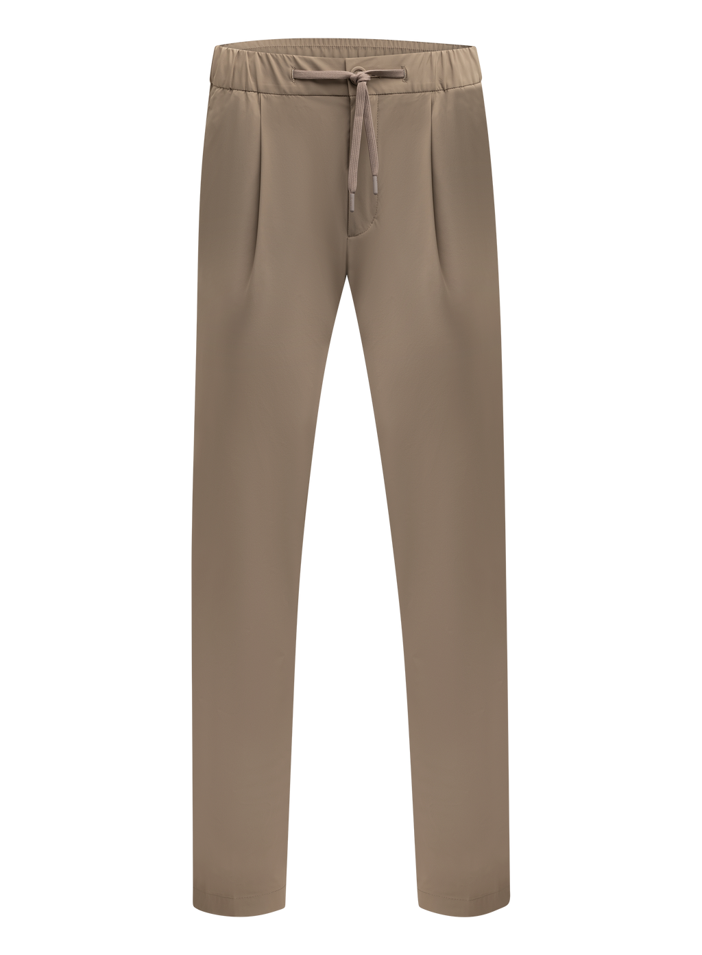 Broek met trekkoord van technische stof | TAUPE