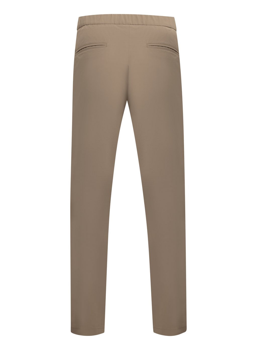 Broek met trekkoord van technische stof | TAUPE