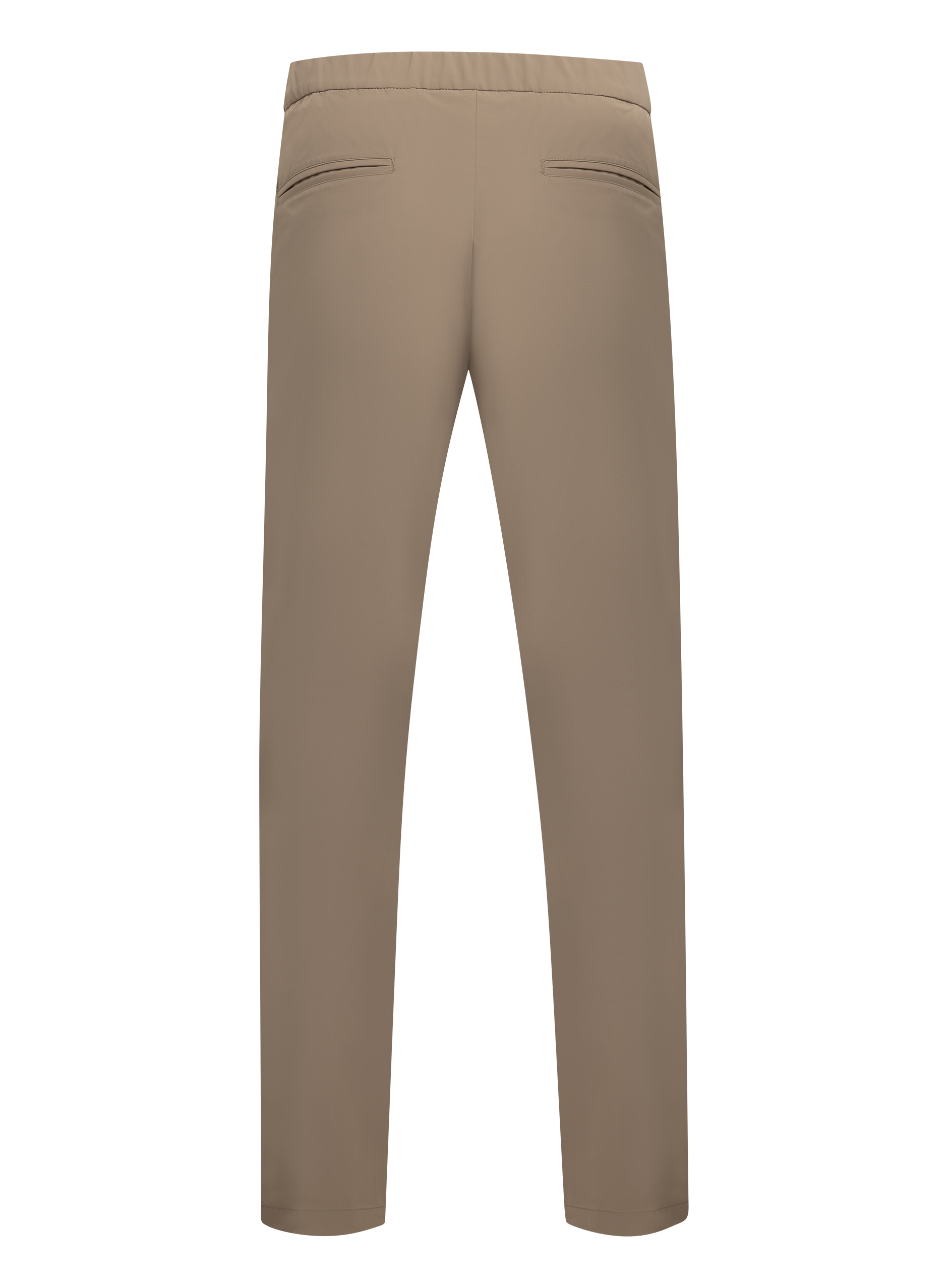 Broek met trekkoord van technische stof | TAUPE
