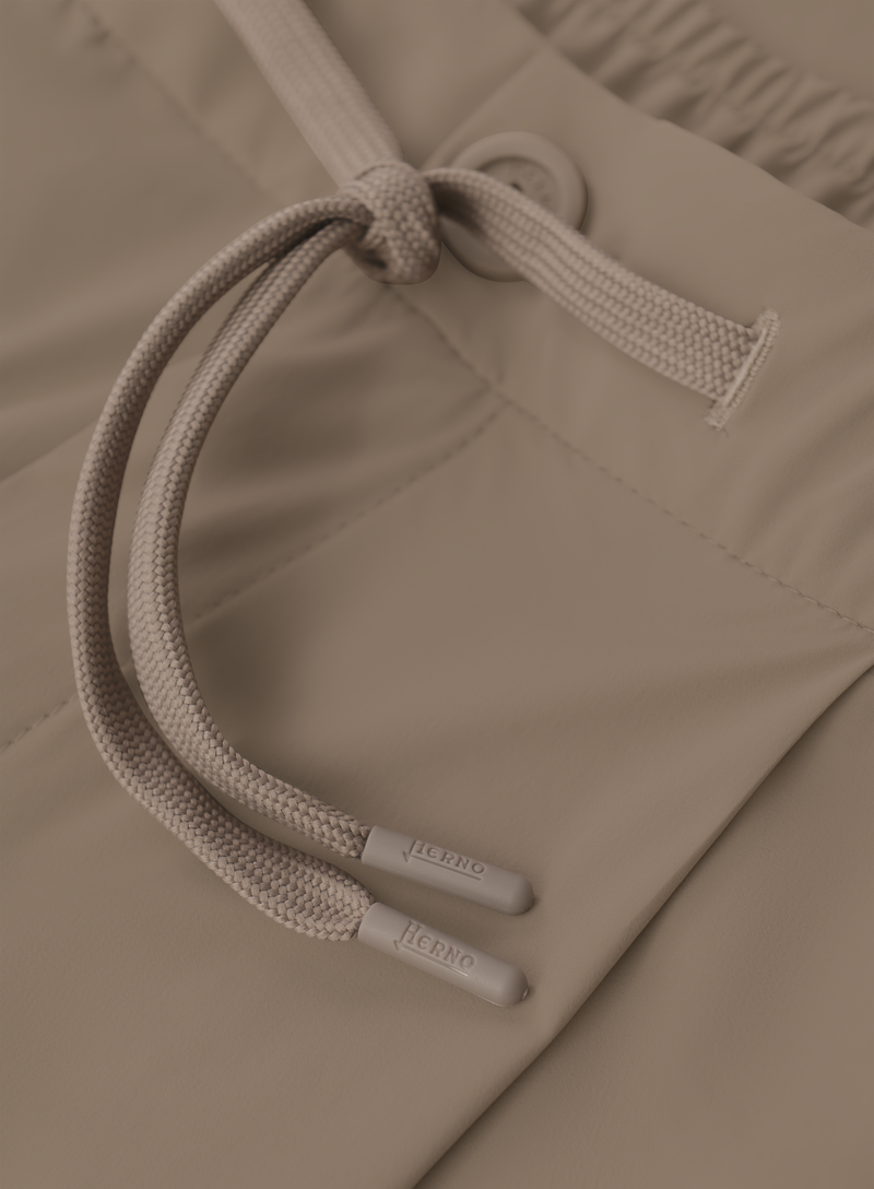 Broek met trekkoord van technische stof | FULL_WIDTH | TAUPE