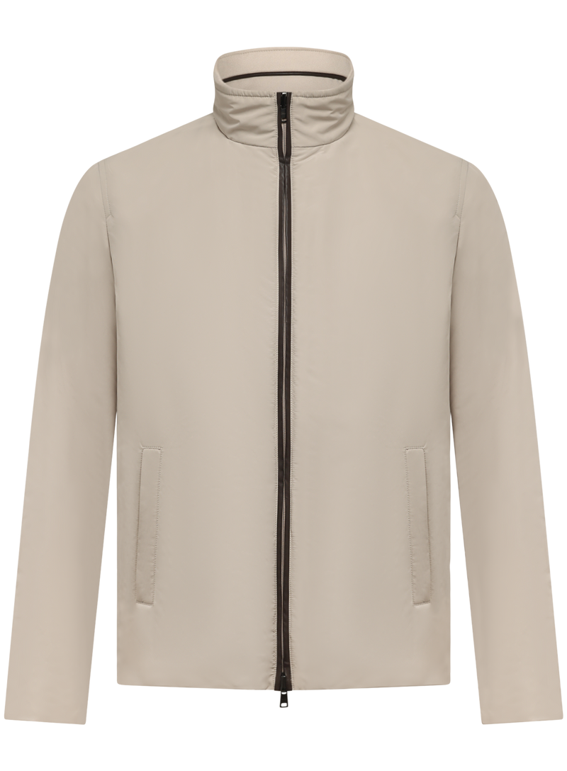 Reversible jas van cashmere en zijde | Beige