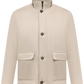 Reversible jas van cashmere en zijde | Beige