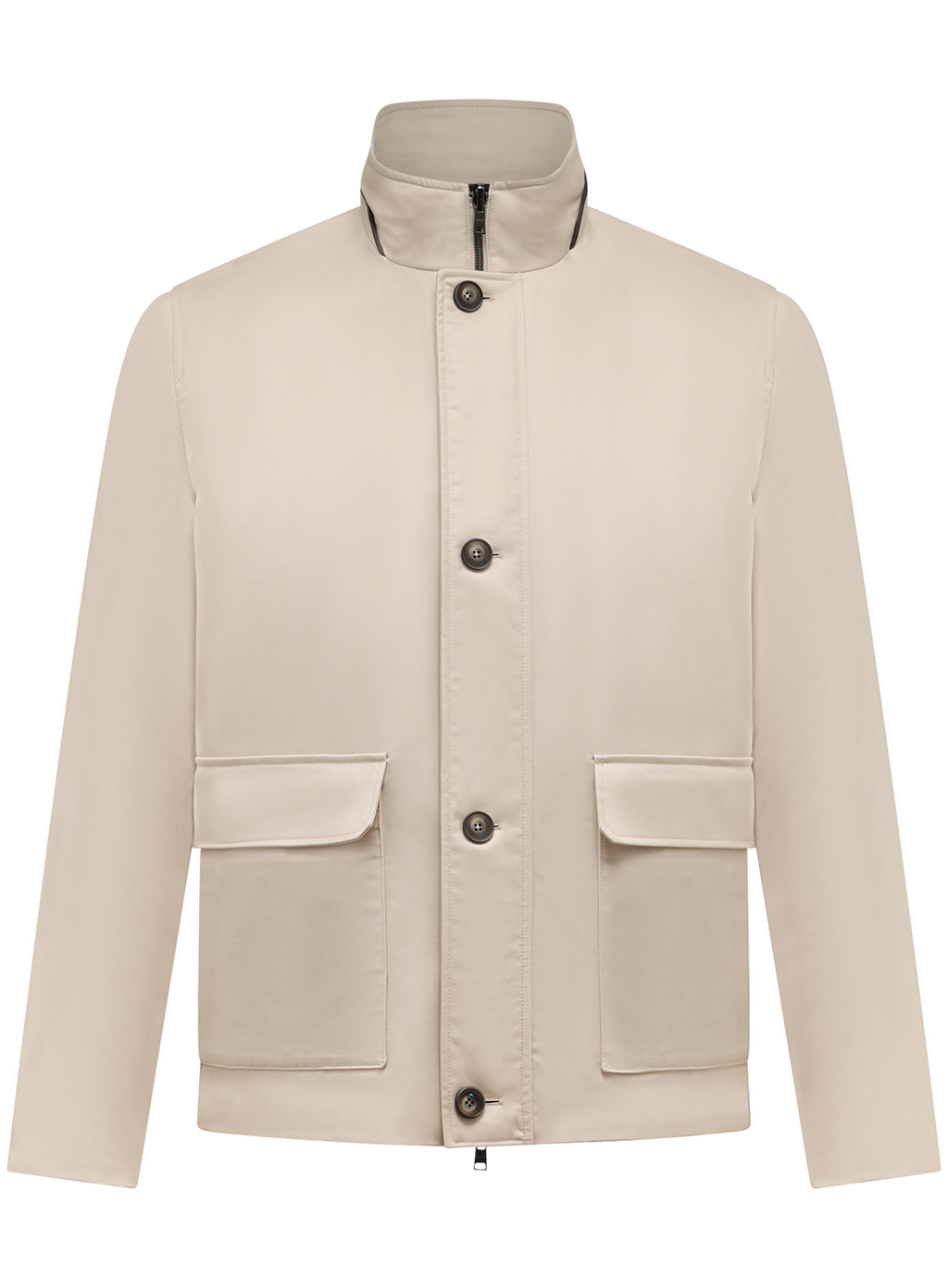 Reversible jas van cashmere en zijde | Beige