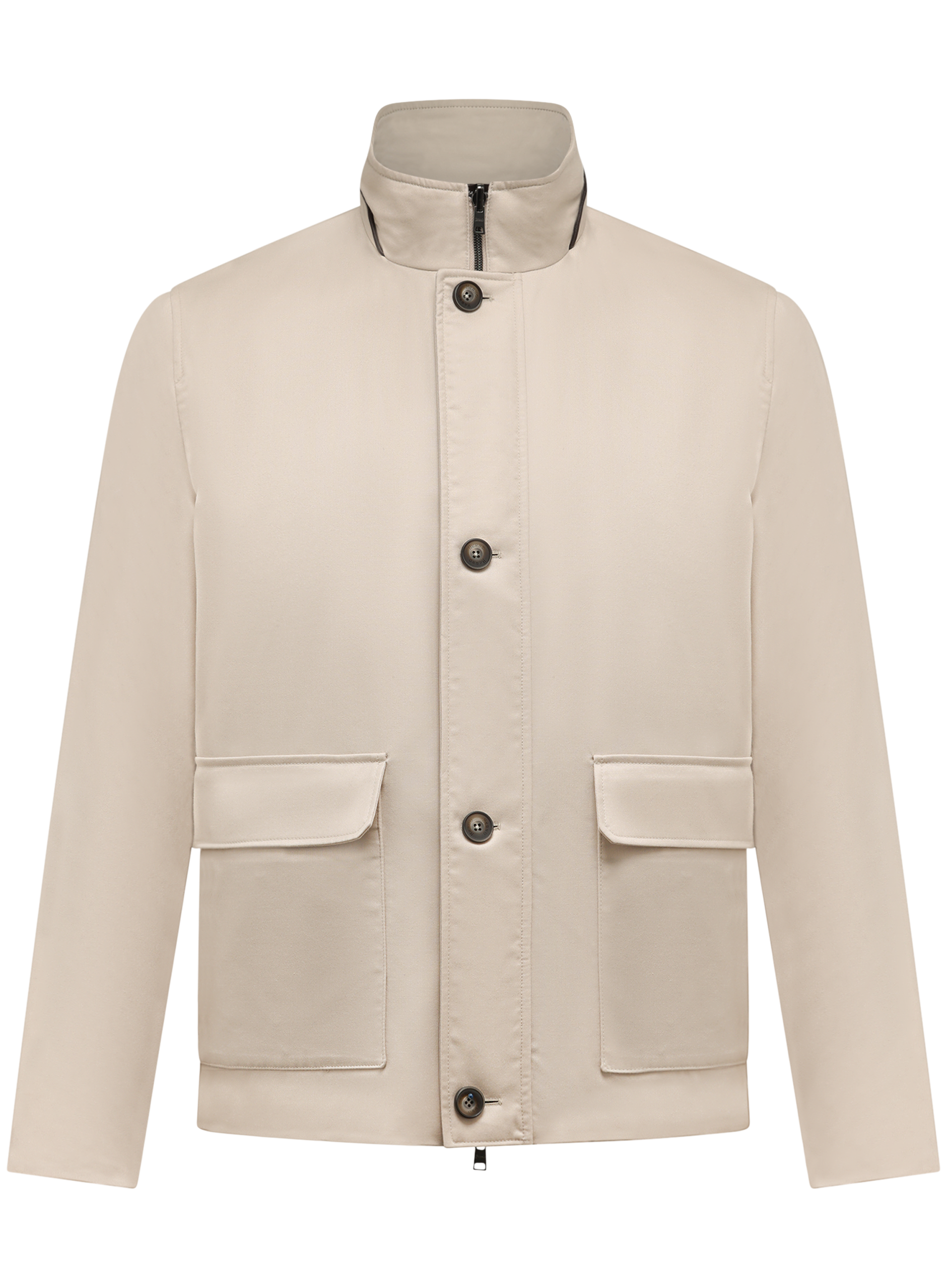 Reversible jas van cashmere en zijde | Beige