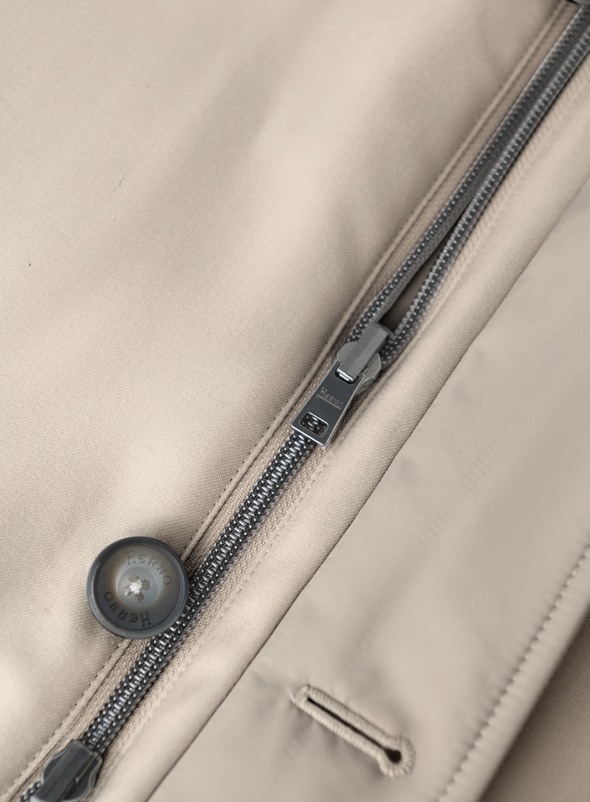 Reversible jas van cashmere en zijde | Beige