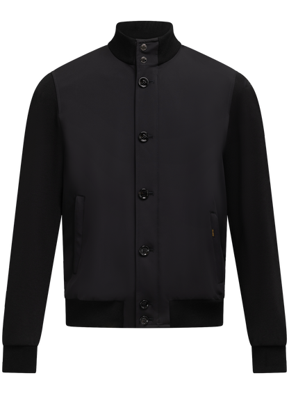 Jas met opstaande kraag | Zwart