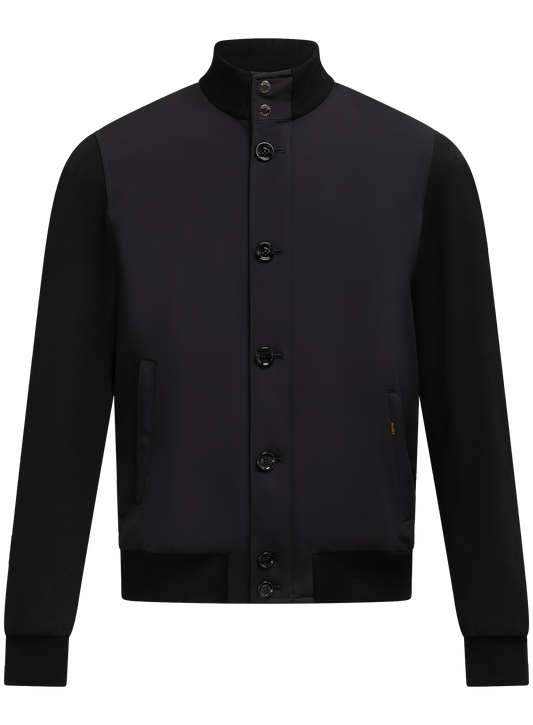 Jas met opstaande kraag | Zwart