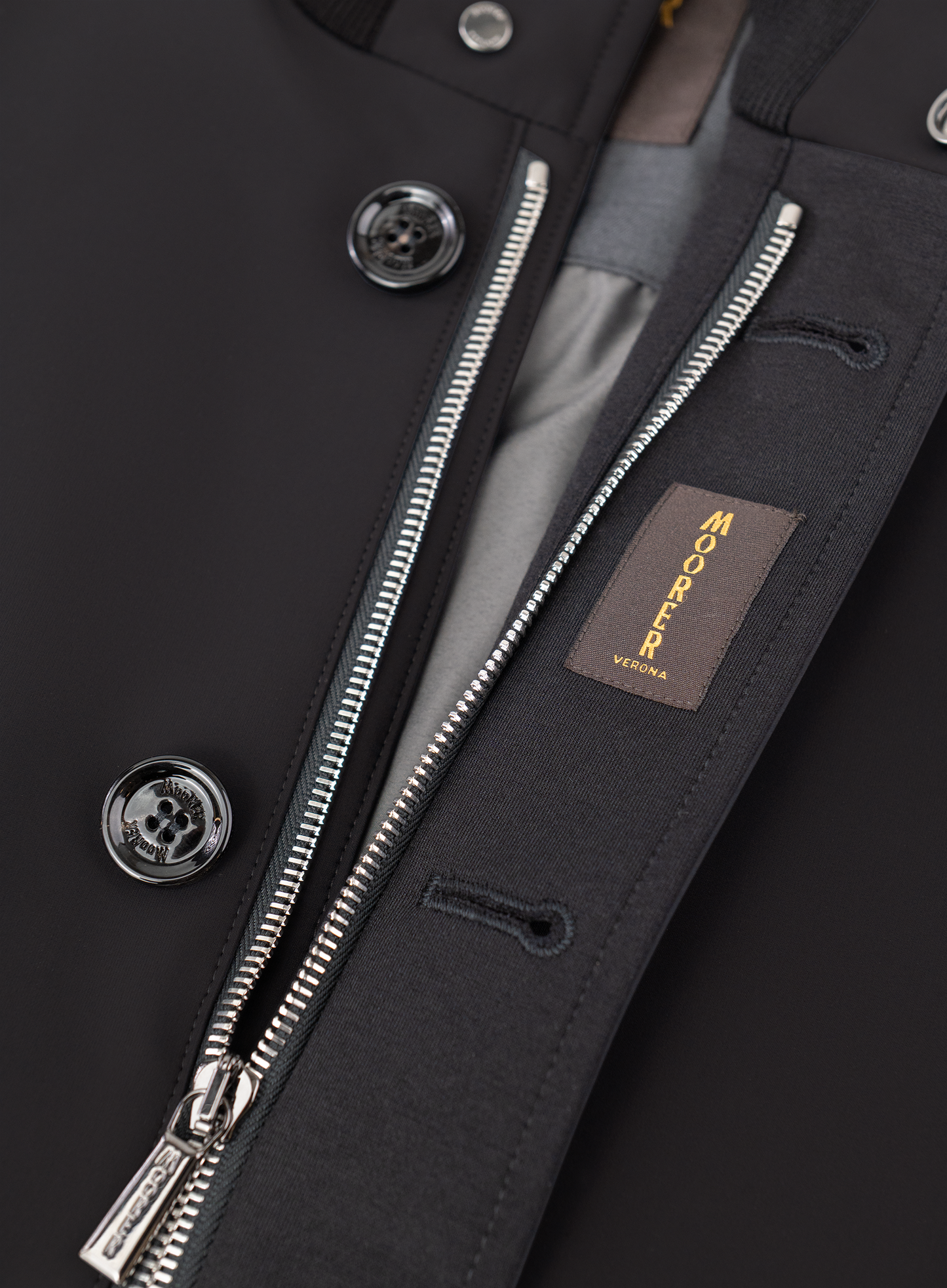 Jas met opstaande kraag | Zwart