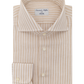 Gestreept overhemd van linnen | Beige