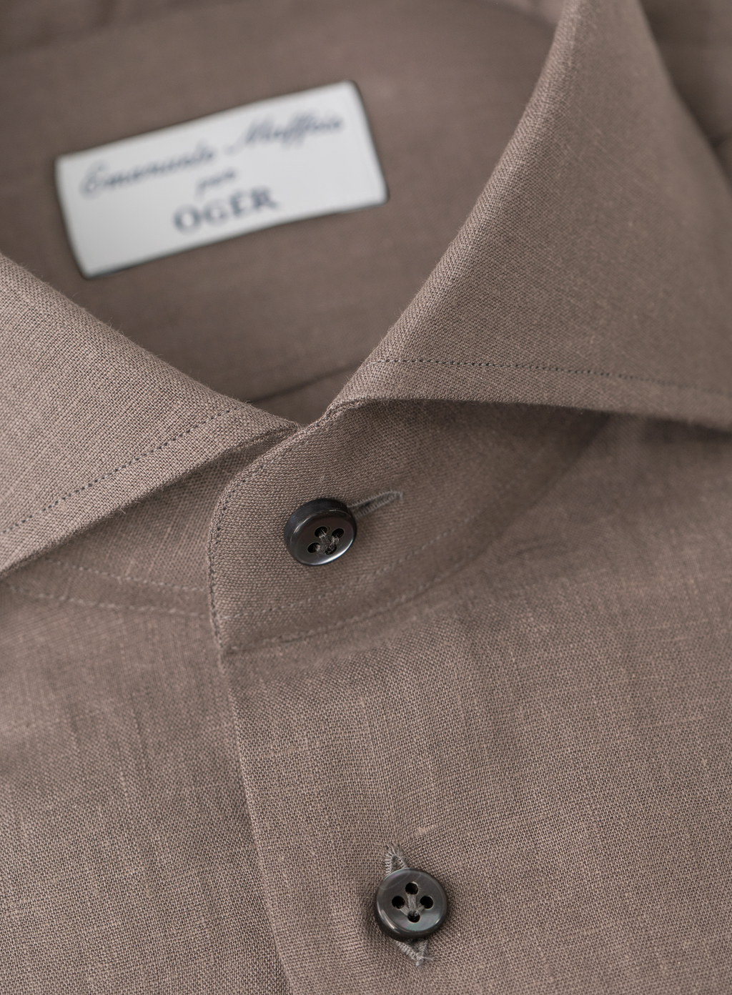 Overhemd van linnen | FULL_WIDTH | TAUPE BRUIN