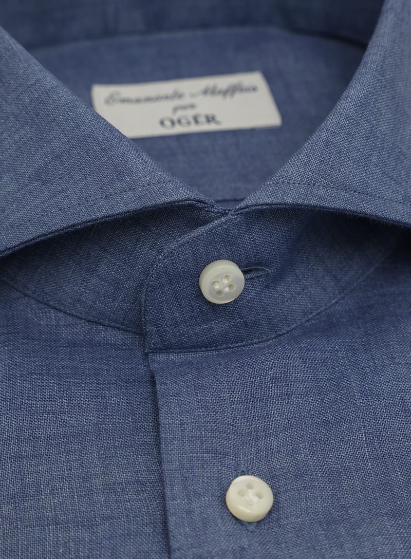 Overhemd van linnen | FULL_WIDTH | Blue Denim