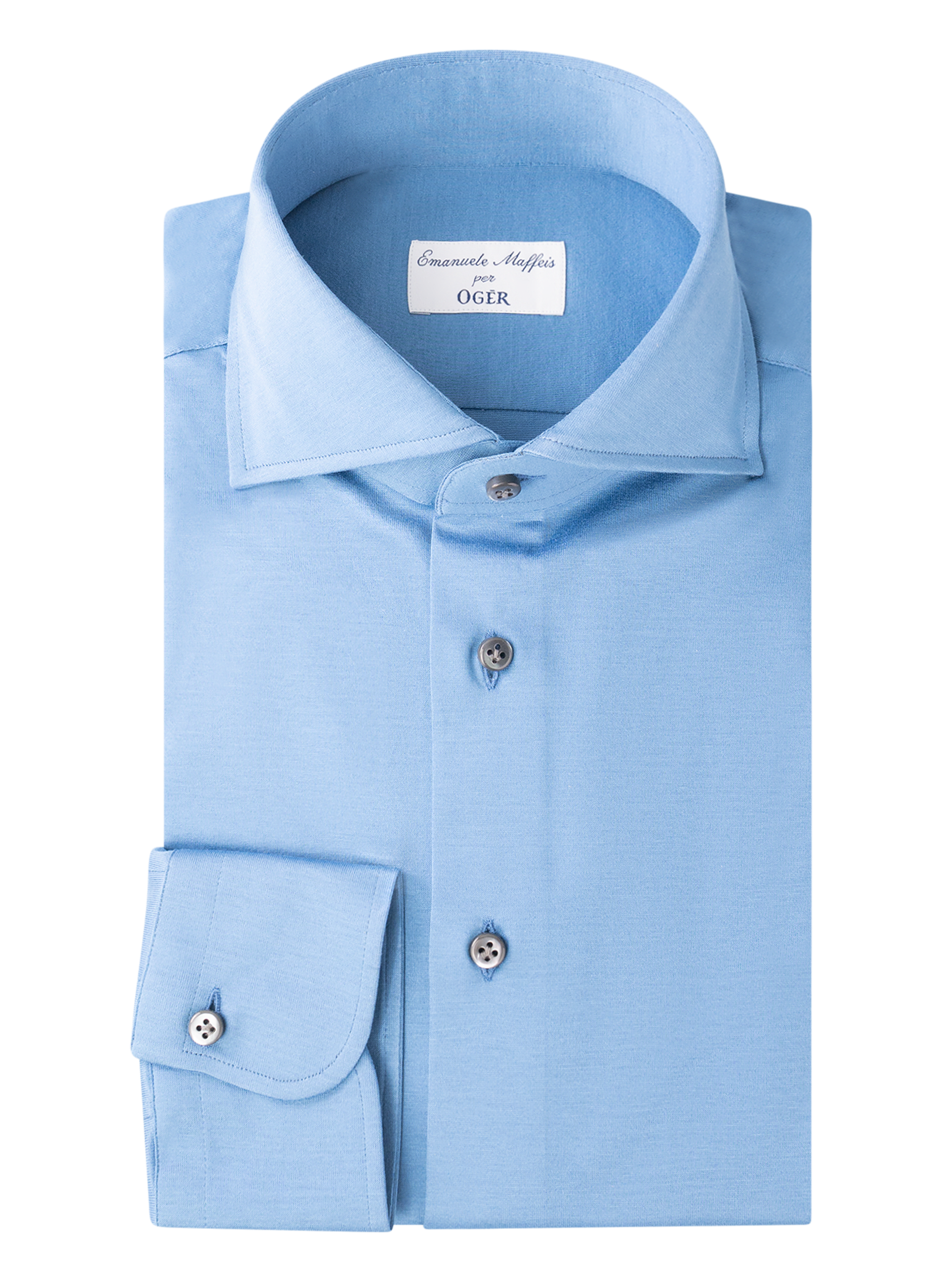 Shirt van jersey katoen | FULL_WIDTH | MID.BLAUW