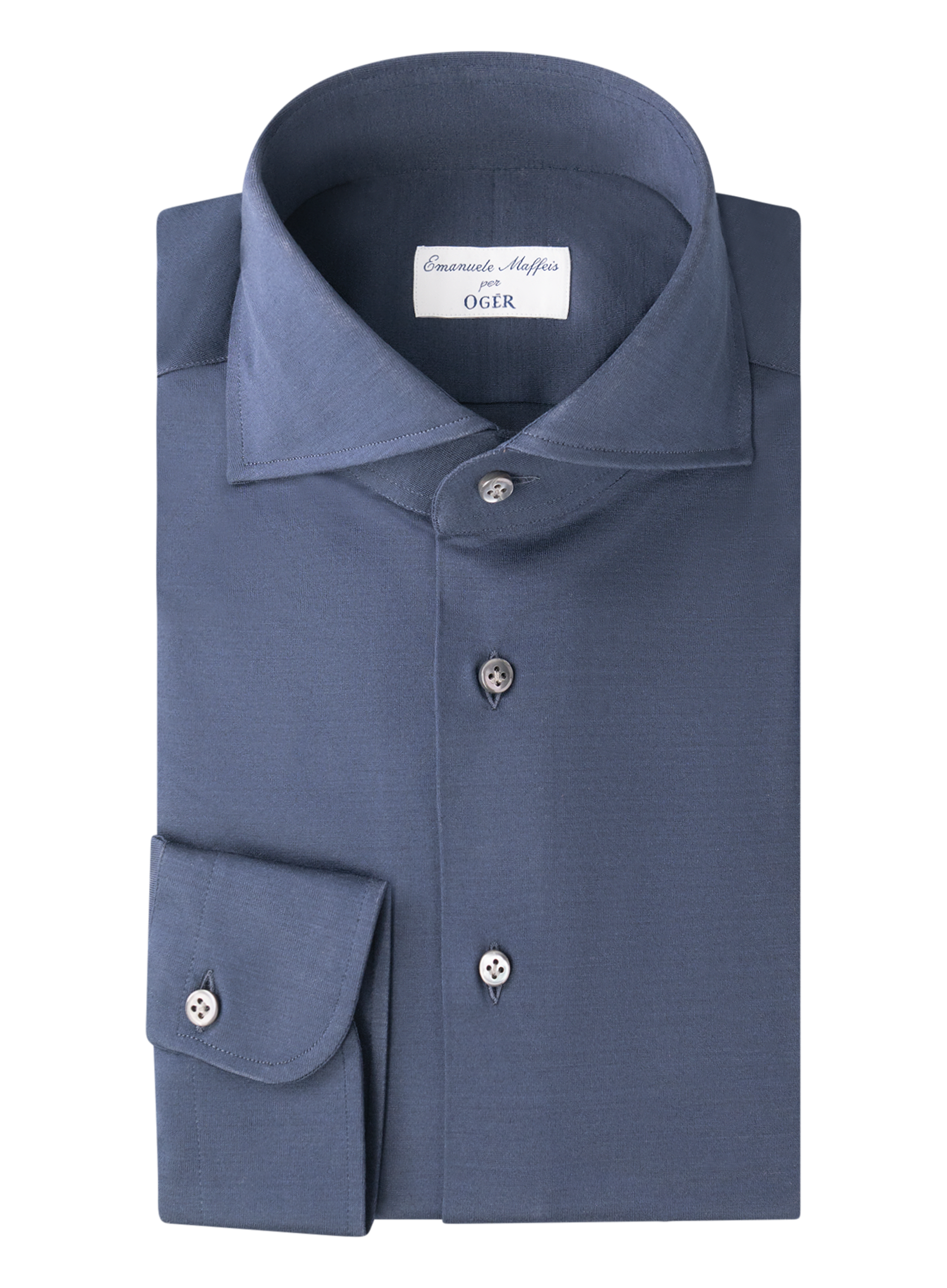 Shirt van jersey katoen | FULL_WIDTH | BLUE NAVY