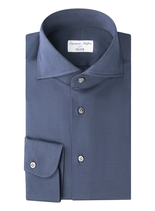 Shirt van jersey katoen | FULL_WIDTH | BLUE NAVY